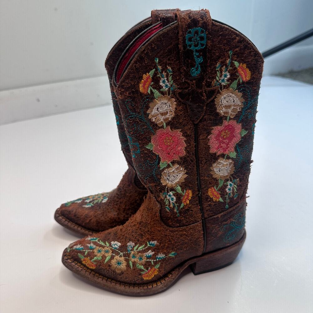 Macie Bean Rose Garden Floral Embroidered Western Cowgirl Boots